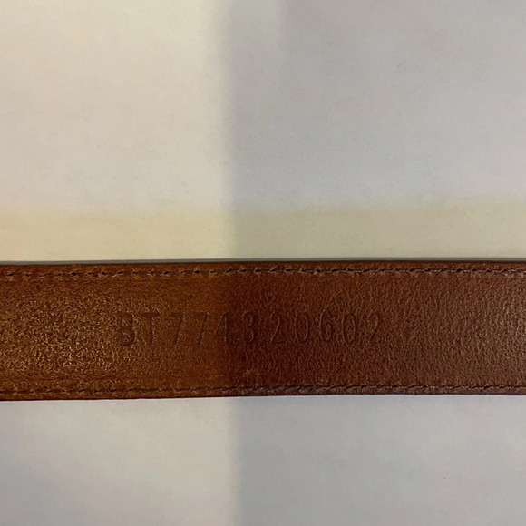 Fossil Brown Leather Hinged Belt Size Medium - Picture 6 of 6